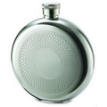 5 oz. Shiny Round Stainless Steel Flask w/ Patterns